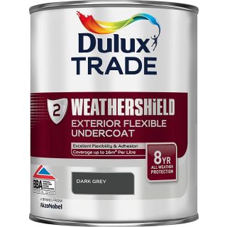 Dulux Trade Weathershield Exterior Undercoat - Dark Grey - 1 Litre 5180256