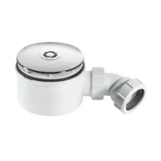 McAlpine 370ST90CP1070 Shallow Shower Trap with 110mm Chrome Plated Flange & Multifit Outlet 1 1/2