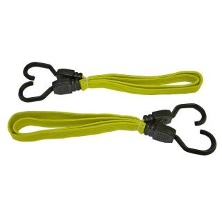Faithfull Flat Bungee Cords - 910mm - Yellow