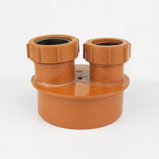 Polypipe Waste Adaptor 32 - 40mm 110mm - Orange Plastic