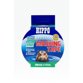 Hippo Clean Edge Masking Tape - Yellow - 25mm x 41M