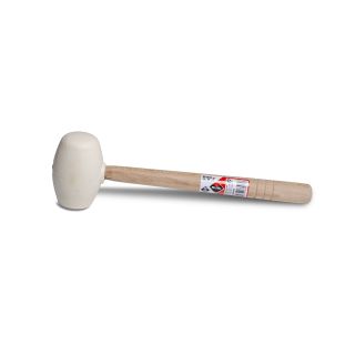 Rubi 66906 Flat Spherical Rubber Mallet - White