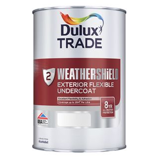 Dulux Trade Exterior Weathershield Undercoat - Brilliant White - 1 Litre