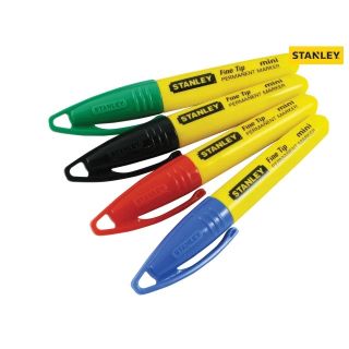 Stanley STA147329 Mini Fine Tip Marker - Mixed Colours