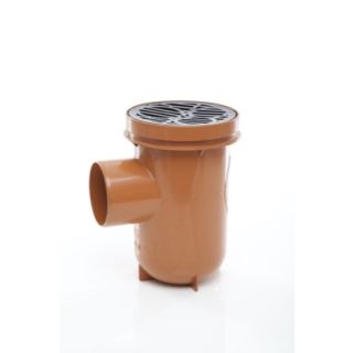 Polypipe Underground Bottle Gully And Grid 110mm - Orange Plastic