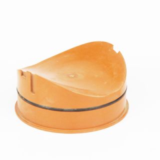 Polypipe Underground Blanking Plug And 50mm Boss - Orange Plastic