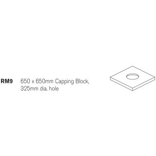 Redbank SquareConcrete Flue Capping Block 650mm x 325mm