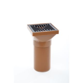 Polypipe Underground Square Hopper 110mm - Orange Plastic