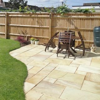 Fossil Buff Sandstone Slab - 300 x 300 x 22mm
