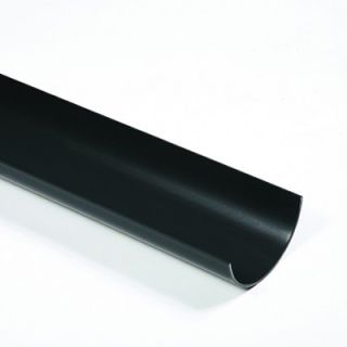 Polypipe Gutter Half Round 4m x 112mm Black Plastic