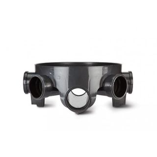 Polypipe Underground Chamber Base 460mm - Black Plastic