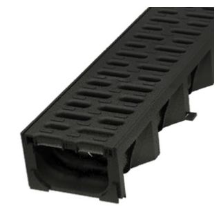 Aco Hexdrain Black Plastic Grates - 1m Long