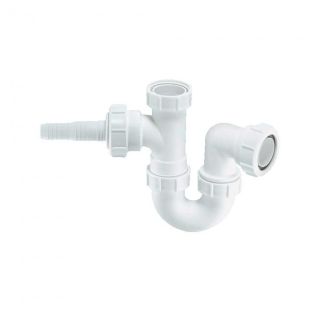 McAlpine 370WM2 75mm Water Seal Tubular Swivel P Trap with Discharge Spigot & Multifit Outlet 1 1/2