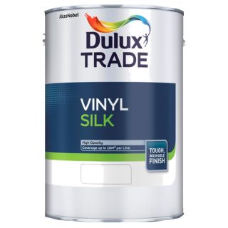 Dulux Trade Vinyl Silk Paint - Pure Brilliant White - 2.5 Litre