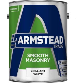 Armstead Trade Smooth Masonry Paint - Brilliant White - 5 Litre