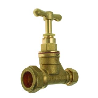 EP Stopcock MDPE Brass 22mm x 25mm