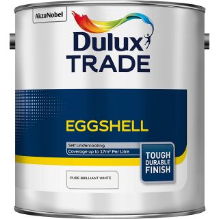 Dulux Trade Eggshell Pure Brilliant White - 2.5 Litre 5183327