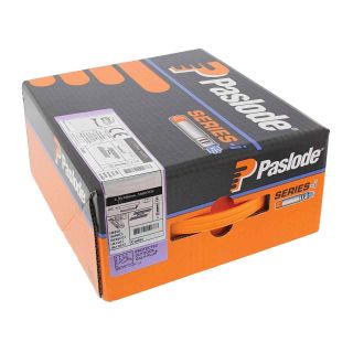 Paslode 141070 IM360 3.1 x 90mm Smooth Galvanised Plus Nails - Pack of 2200 & 2 Fuel Cells