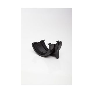 Polypipe Gutter Half Round Union Bracket 112mm Black Plastic