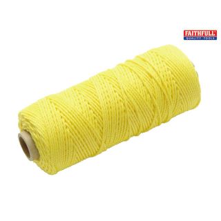 FAIBLHVY Hi-Vis Nylon Brick Line 100m (330ft) Yellow