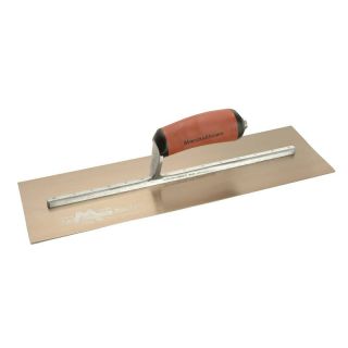 Marshalltown M/TMPB165GSD Pre-Worn Gold Finished Stainless Steel Plasterers Trowel - Durasoft Handle 16