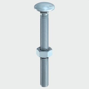 Carriage Bolt and Hex Nut - BZP