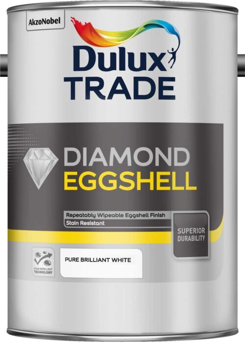 5082320 Dulux Trade Diamond Eggshell Pure Brilliant White 5L