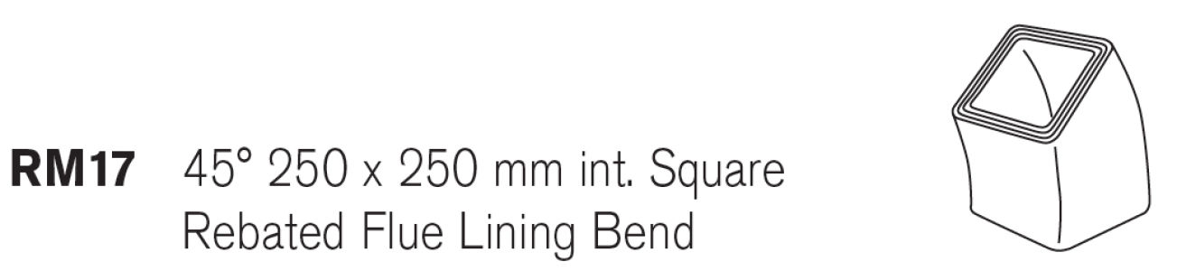 250mm SQ Concrete Flue Liner Bend