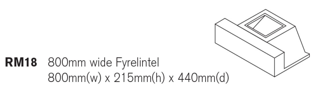 Fyrelintel To Suit 250mm SQ Flues Class 1