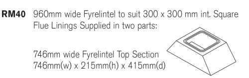Fyrelintel Base For 300mm SQ Flue Liners C