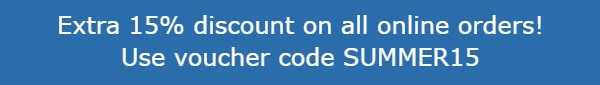 15% Off online orders - use voucher code SUMMER15